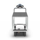 Eldriven Rullvagn Edessa, 1 hyllplan av plast, LxBxH 1470 x 700 x 1300 mm, galvaniserad