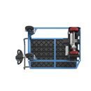 Eldriven Rullvagn Edessa, 1 hyllplan av plast, LxBxH 1670 x 800 x 1300 mm, blå