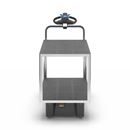 Eldriven Rullvagn Edessa, 2 hyllplan av plast, LxBxH 1470 x 700 x 1300 mm, galvaniserad