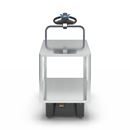 Eldriven Rullvagn Edessa, 2 hyllplan galvaniserade, LxBxH 1470 x 700 x 1300 mm, galvaniserad