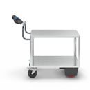 Eldriven Rullvagn Edessa, 2 hyllplan galvaniserade, LxBxH 1470 x 700 x 1300 mm, galvaniserad