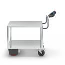 Eldriven Rullvagn Edessa, 2 hyllplan galvaniserade, LxBxH 1470 x 700 x 1300 mm, galvaniserad