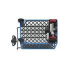 Eldriven Rullvagn Edessa, 2 hyllplan galvaniserade, LxBxH 1670 x 800 x 1300 mm, blå