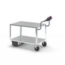 Eldriven Rullvagn Edessa, 2 hyllplan galvaniserade, LxBxH 1670 x 800 x 1300 mm, galvaniserad