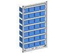 Väggställ med modulbackar Nalia, HxB 1190 x 660 mm, med 28 backar