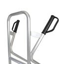 Pirra i aluminium Sadie, modell XL: stor lastplatta och glidskena, med fast lastplatta