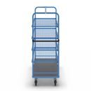 Hyllvagn Grotte, för 8 hyllplan, inkl. 4 hyllplan, med gallerhyllor