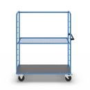 Hyllvagn Grotte, för 8 hyllplan, inkl. 1 hyllplan, med gallerhylla