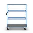 Hyllvagn Grotte, för 8 hyllplan, inkl. 2 hyllplan, med gallerhyllor