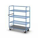 Hyllvagn Grotte, för 8 hyllplan, inkl. 3 hyllplan, med gallerhyllor