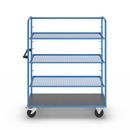 Hyllvagn Grotte, för 8 hyllplan, inkl. 3 hyllplan, med gallerhyllor