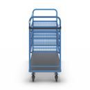 Hyllvagn Grotte, för 5 hyllplan, inkl. 4 hyllplan, med gallerhyllor