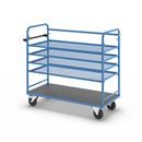 Hyllvagn Grotte, för 5 hyllplan, inkl. 4 hyllplan, med gallerhyllor