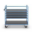 Hyllvagn Grotte, för 5 hyllplan, inkl. 4 hyllplan