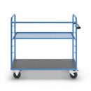 Hyllvagn Grotte, för 5 hyllplan, inkl. 1 hyllplan, med gallerhylla