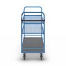 Hyllvagn Grotte, för 5 hyllplan, inkl. 2 hyllplan, med gallerhyllor