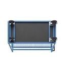 Hyllvagn Grotte, för 5 hyllplan, inkl. 2 hyllplan, med gallerhyllor