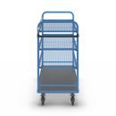 Hyllvagn Grotte, för 5 hyllplan, inkl. 3 hyllplan, med gallerhyllor