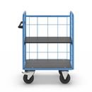 Postbur 500 kg Noor, med gallerväggar, på 3 sidor, längd 950 mm, inkl. 1 hyllplan