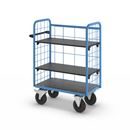 Postbur 500 kg Noor, med gallerväggar, på 3 sidor, längd 950 mm, inkl. 2 hyllplan