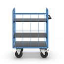 Postbur 500 kg Noor, med gallerväggar, på 3 sidor, längd 950 mm, inkl. 2 hyllplan