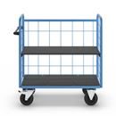 Postbur 500 kg Noor, med gallerväggar, på 3 sidor, längd 1220 mm, inkl. 1 hyllplan