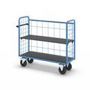 Postbur 500 kg Noor, med gallerväggar, på 3 sidor, längd 1420 mm, inkl. 1 hyllplan