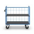 Postbur 500 kg Noor, med gallerväggar, på 3 sidor, längd 1420 mm, inkl. 1 hyllplan