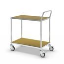 Hyllvagn Telma ESD, 4 länkhjul, 2 hyllor, LxBxH 850 x 435 x 950 mm, 2 med broms