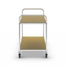 Hyllvagn Telma ESD, 4 länkhjul, 2 hyllor, LxBxH 1070 x 585 x 940 mm, 2 med broms