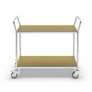 Hyllvagn Telma ESD, 4 länkhjul, 2 hyllor, LxBxH 1070 x 585 x 940 mm, 2 med broms