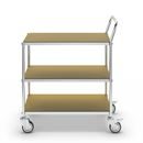 Hyllvagn Telma ESD, 4 länkhjul, 3 hyllor, LxBxH 850 x 435 x 950 mm, 2 med broms