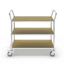 Hyllvagn Telma ESD, 4 länkhjul, 3 hyllor, LxBxH 1070 x 585 x 940 mm, 2 med broms