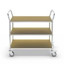 Hyllvagn Telma ESD, 4 länkhjul, 3 hyllor, LxBxH 1070 x 585 x 940 mm, 2 med broms