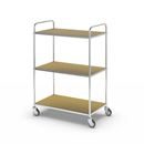 Hyllvagn Telma ESD, 4 länkhjul, 3 hyllor, LxBxH 980 x 585 x 1445 mm