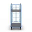 Postbur Olaus, gallerklädd på 3 sidor, lastyta 750 x 650 mm, med 1 hyllplan