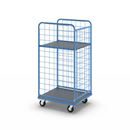 Postbur Olaus, gallerklädd på 3 sidor, lastyta 750 x 650 mm, med 1 hyllplan