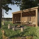 Eldstuga Svante, av trä, HxBxD 2200 x 2180 x 4320 mm (9,5 m²)