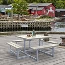 Bänkbord Ela, LxD 2000 x 2000 mm, gråbrun