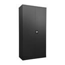 Förvaringsskåp med modulbackar Nilas, HxBxD 1830 x 915 x 421 mm, stomme djupsvart / backar röda