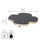 Blomvagn MDF Wagner, lastkapacitet 100 kg, LxB 330 x 330 mm, svart, 2-pack