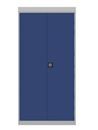 Förvaringsskåp Nilas, HxBxD 1950 x 915 x 421 mm, ljusgrå/blå