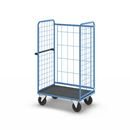 Rullbur med trådgaller Ilotar, lastkapacitet 500 kg, massivgummihjul, lastyta LxB 940 x 630 mm