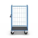 Rullbur med trådgaller Ilotar, lastkapacitet 500 kg, massivgummihjul, lastyta LxB 940 x 630 mm