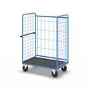Rullbur med trådgaller Ilotar, lastkapacitet 500 kg, massivgummihjul, lastyta LxB 1140 x 730 mm