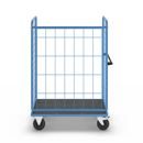 Rullbur med trådgaller Ilotar, lastkapacitet 500 kg, massivgummihjul, lastyta LxB 1140 x 730 mm