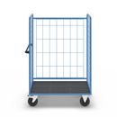 Rullbur med trådgaller Ilotar, lastkapacitet 500 kg, massivgummihjul, lastyta LxB 1140 x 730 mm