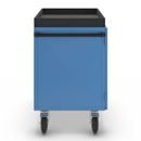 Verkstadsvagn Indra, stålplåt på 3 sidor, dörrar av Makrolon®, utan hyllplan