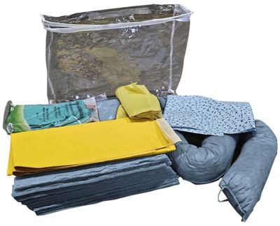 Spillkit  Herbert, väska, tätningsmatta, absorptionsduk, volym 20 l, utförande olja, blå