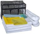 Spillkit  Herbert, väska, tätningsmatta, absorptionsduk, volym 50 l, utförande olja, vit